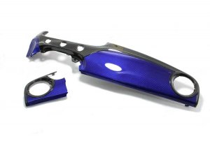 FIAT 500 Custom Dashboard - Carbon Fiber - Blue Candy